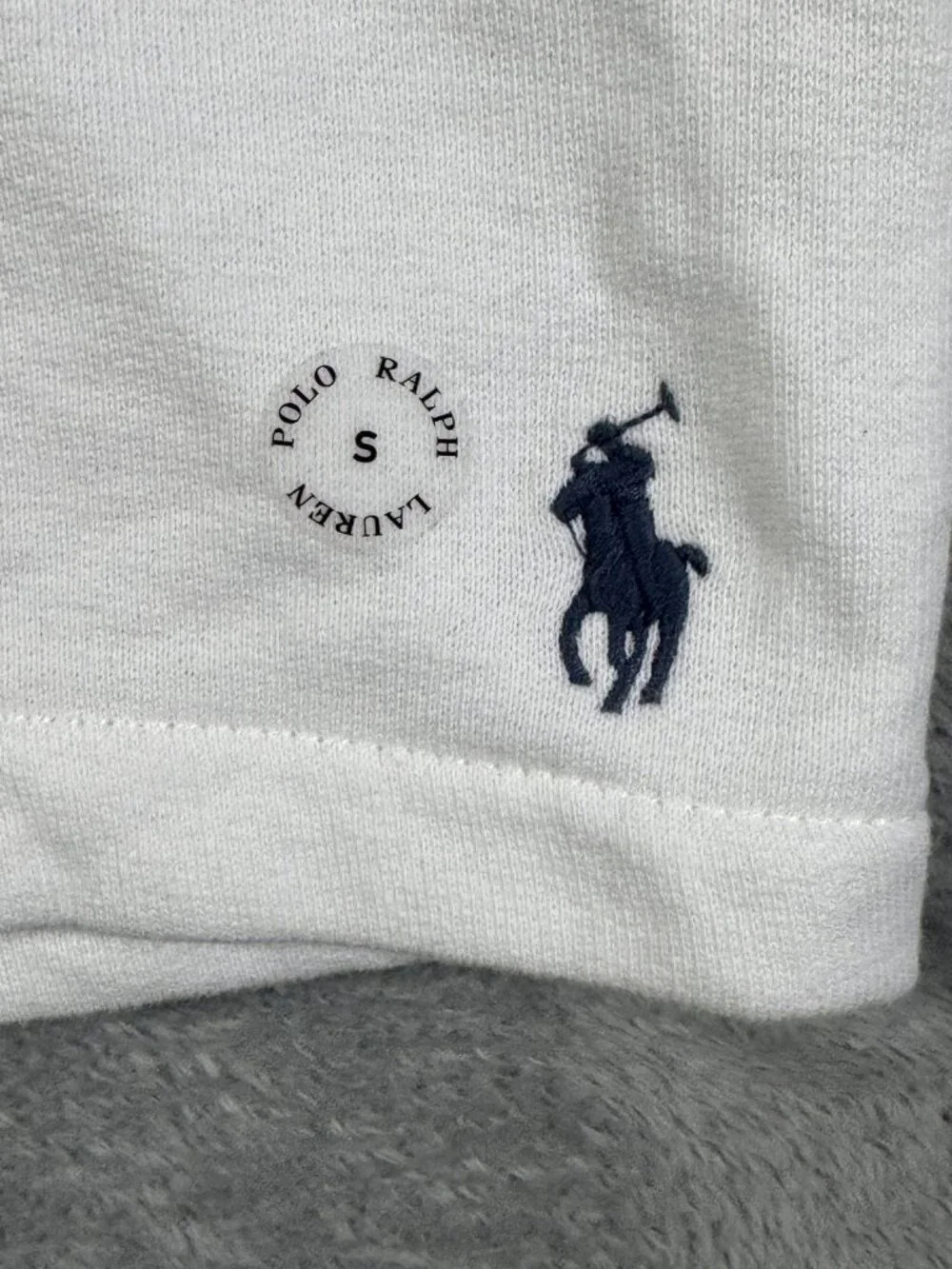 Polo Ralph Lauren Sweat Shorts Mens S White Pony Logo Terry Athletic $110